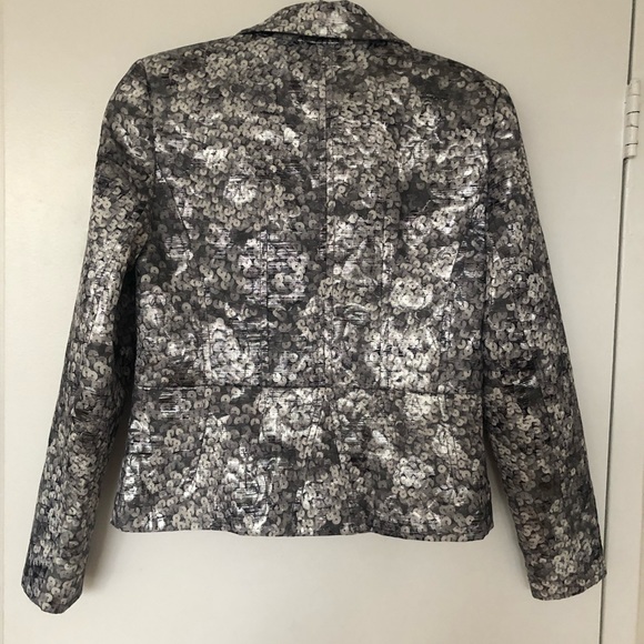 Tuzzi blazer! Metallic sequins pattern in silver! - Picture 2 of 3